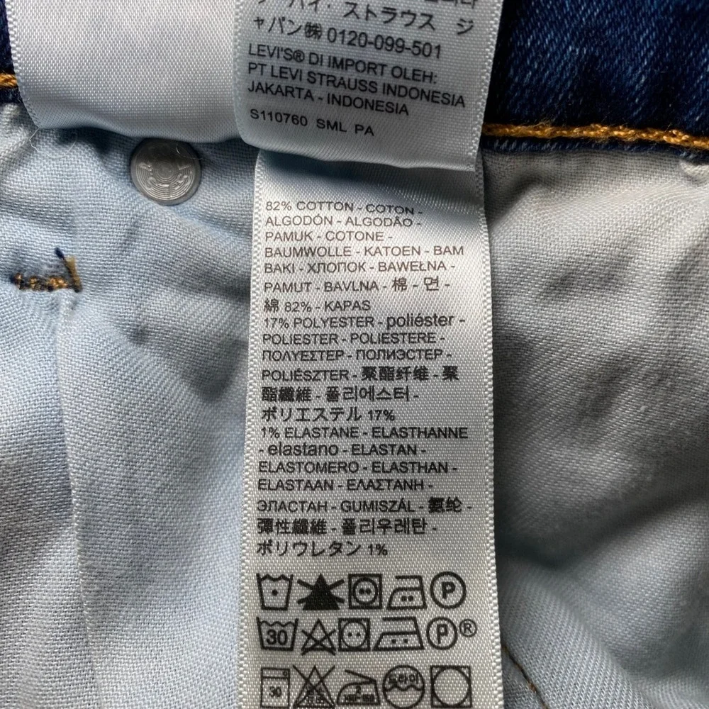 Levi's 502 Regular Taper Jeans Men's 40x34 Blue Stretch Water Less Denim